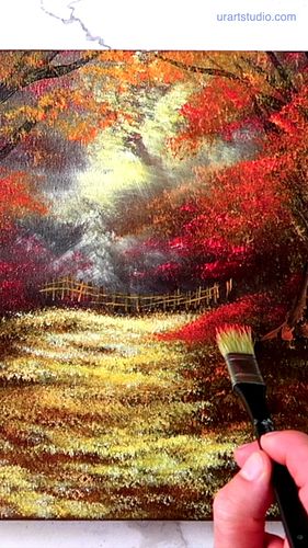 Step by Step Acrylic Painting Techniques Golden Autumn Glow #paintingtechniques #art
BRUSHES - https://urartstudio.com/produc...