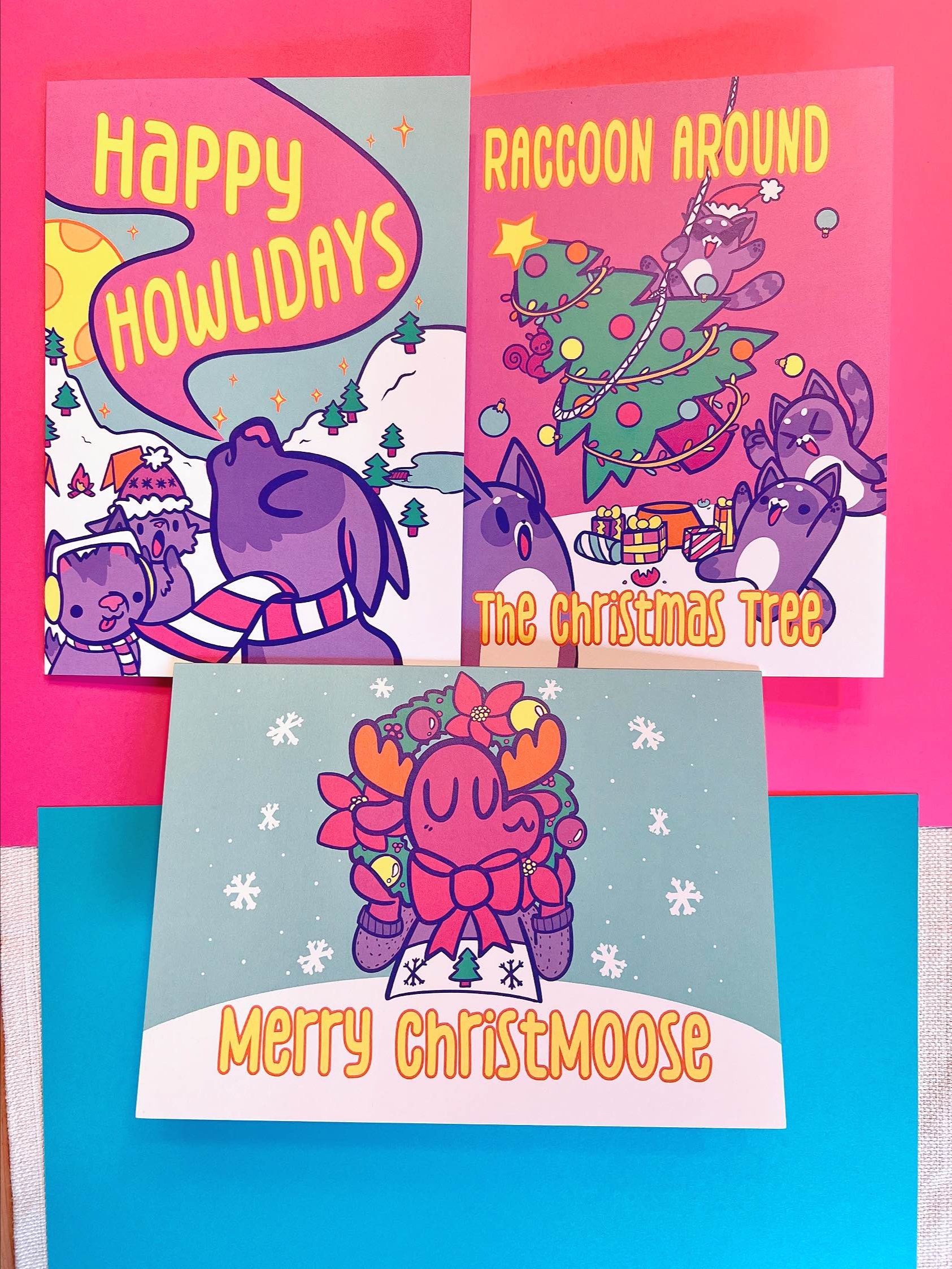 Forest Critters Christmas Cards | 3 Designs | Set of 6 | 5x7 Hard Cardstock product image (1)