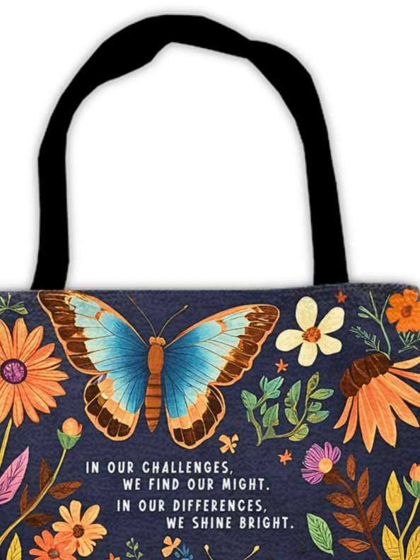 In Our Challenges We Find Might Woven Tote product image (3)