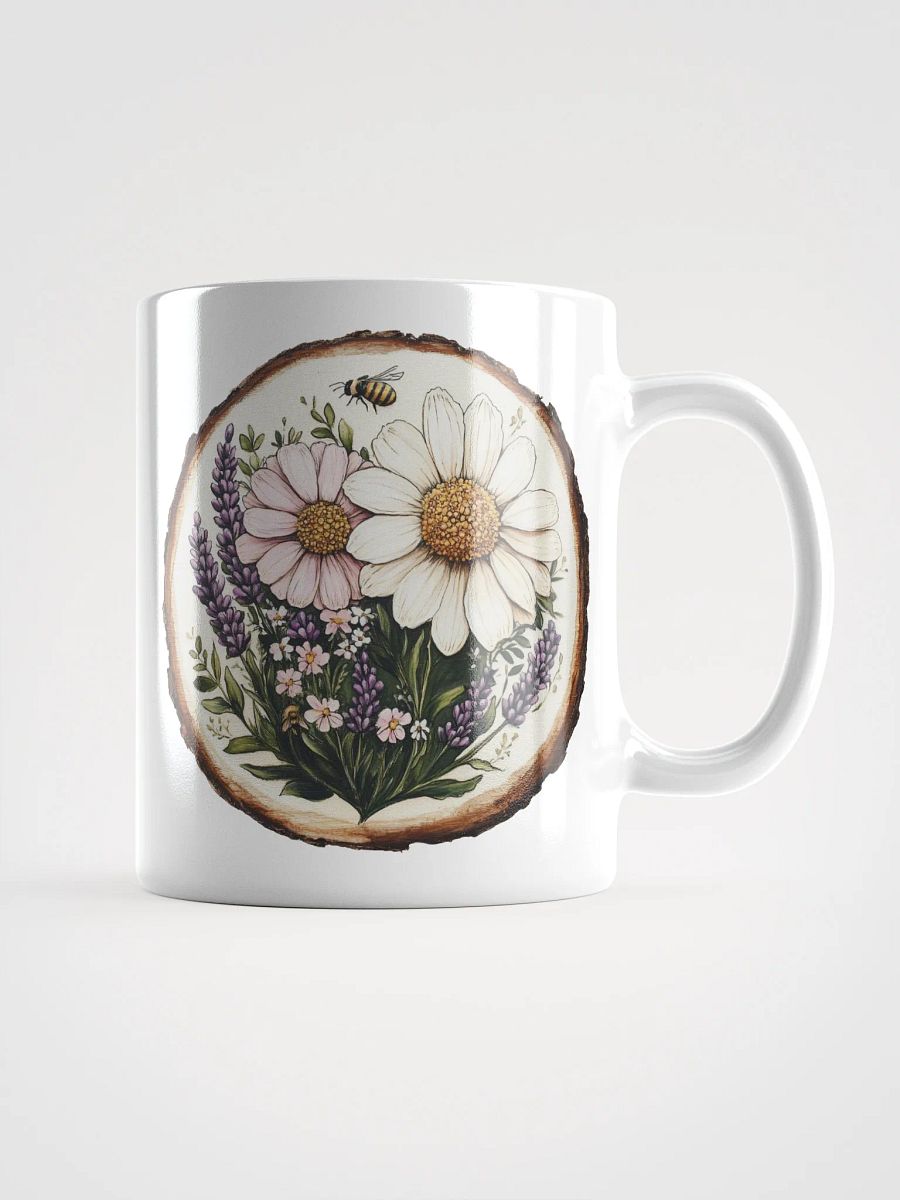 Lavender Wildflower Round Wood Art Ceramic Mug product image (1)