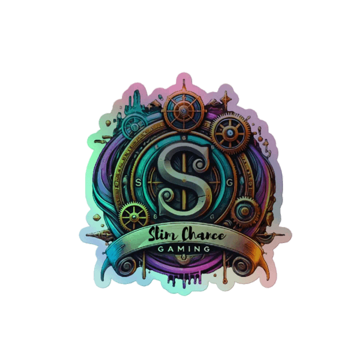 ⚙️ Slim Chance Gaming Holographic Sticker 🎮✨ product image (2)