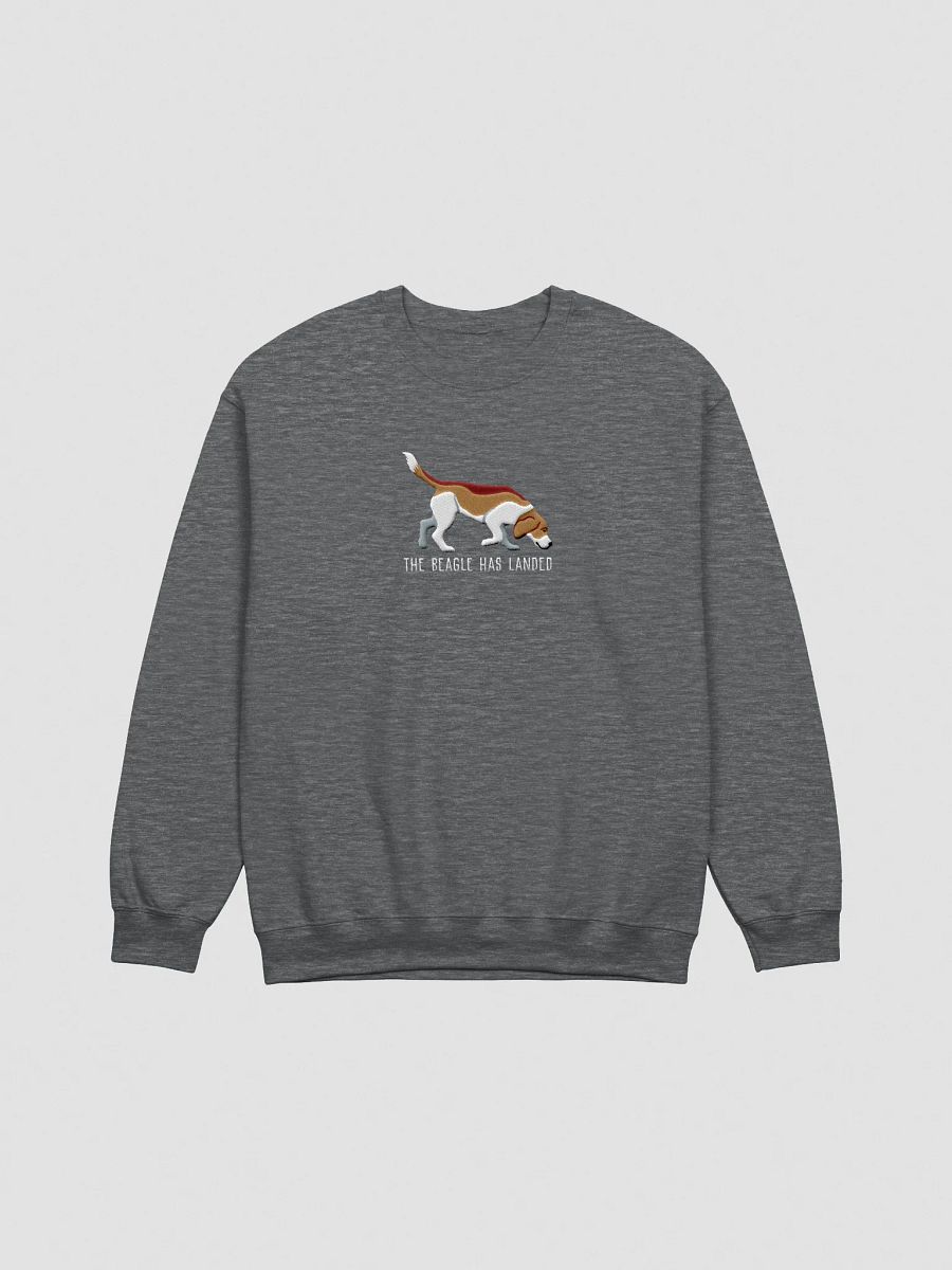 The Beagle Has Landed Sweatshirt (Embroidered) of a Beagle(Brown & White) product image (10)