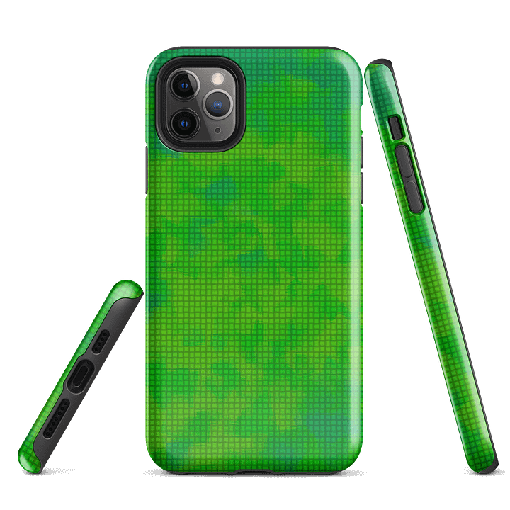 Green Grid Tough Case for iPhone product image (3)