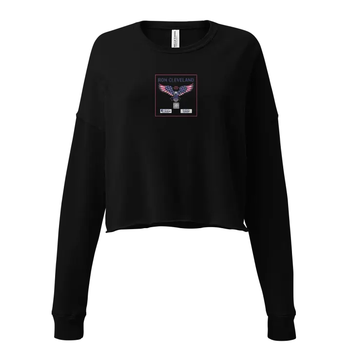 Patriotic Eagle Fleece Crop Sweatshirt product image (1)