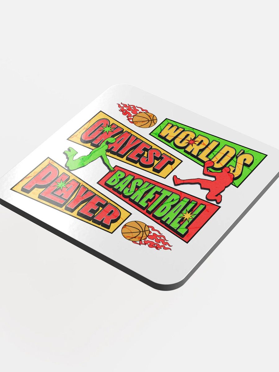 Worlds Okayest Basketball Player Cork Coaster product image (4)
