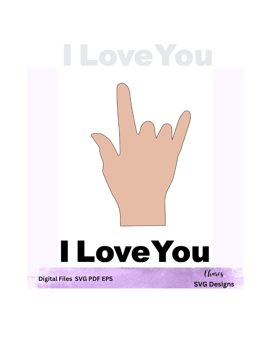 I Love You in ASL SVG product image (4)