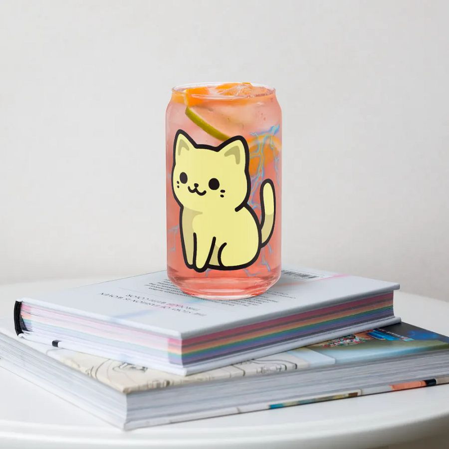 Lightning Kitty! Glass Can Cup product image (34)