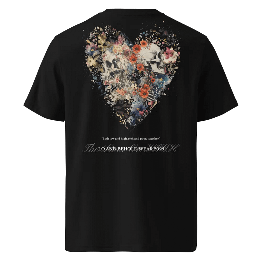 The Lives On HIGH | The Bloody Heart X Skeleton | UNISEX TEE | White product image (9)