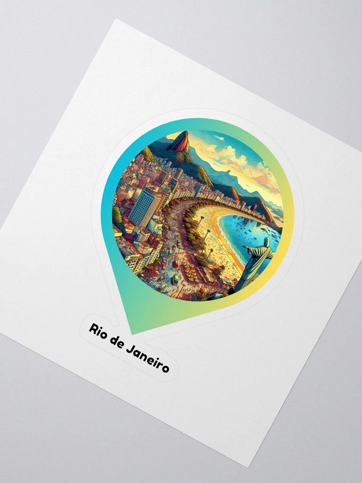 Cityscape Paradise Kiss Cut Stickers | I Design Rio de Janeiro product image (2)