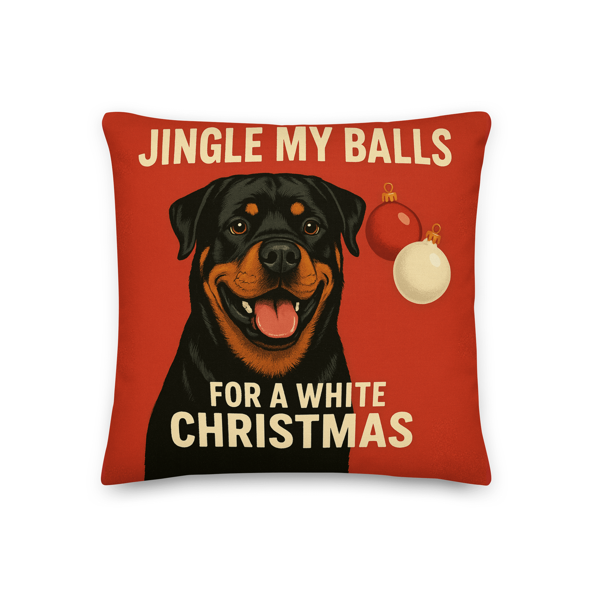 Rottweiler Jingle My Balls All-Over Print Pillow product image (3)
