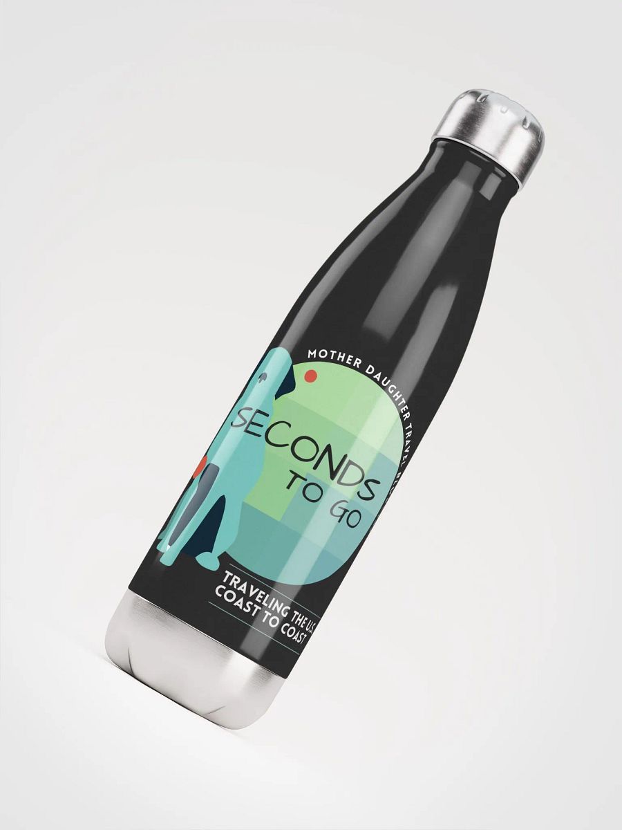 Seconds to Go Logo Signature Stainless Steel Water Bottle Black product image (4)