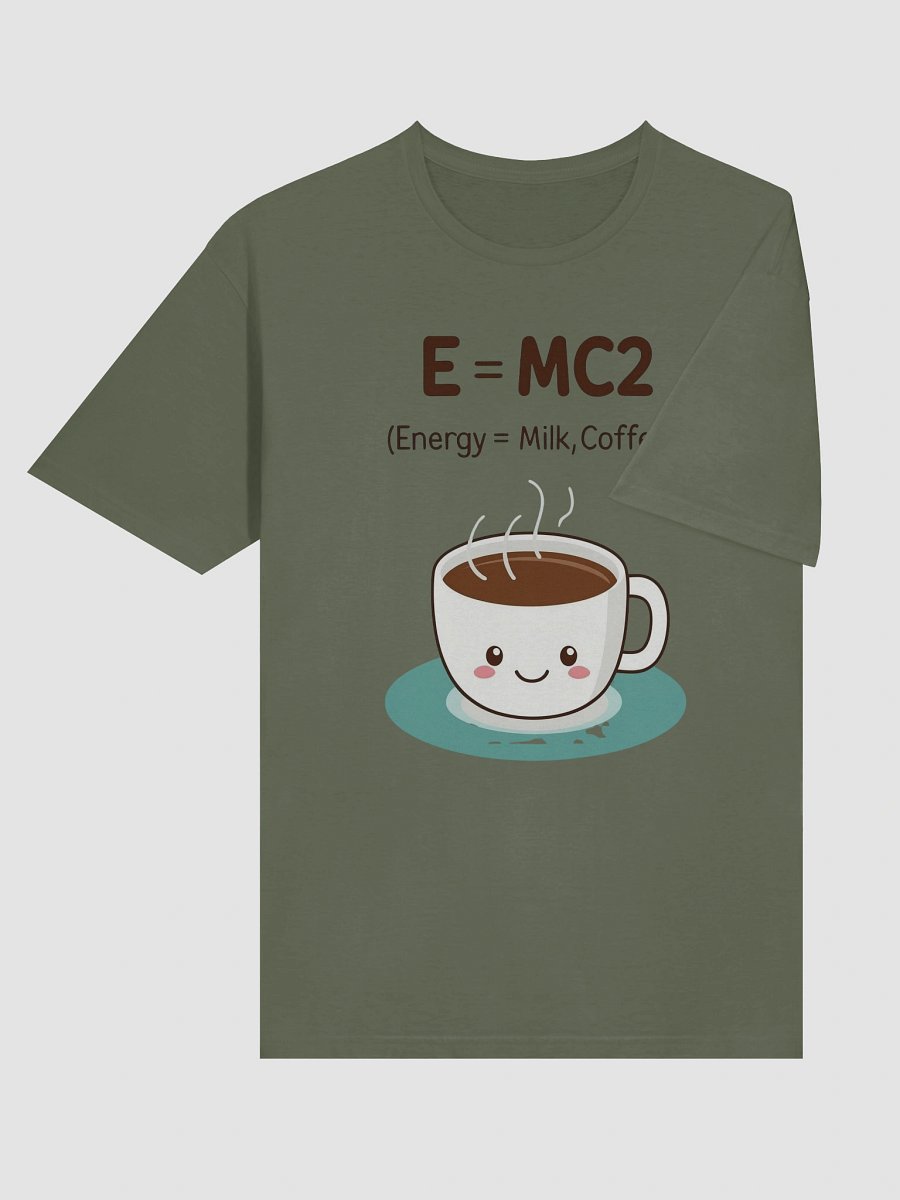 Funny E=MC² Coffee T-Shirt | Cute Science Humor Tee for Nerds & Students product image (6)