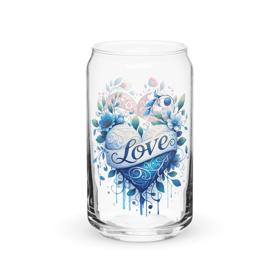 Peace & Love Can-Shaped Red, White & Blue Glass Set product image (3)