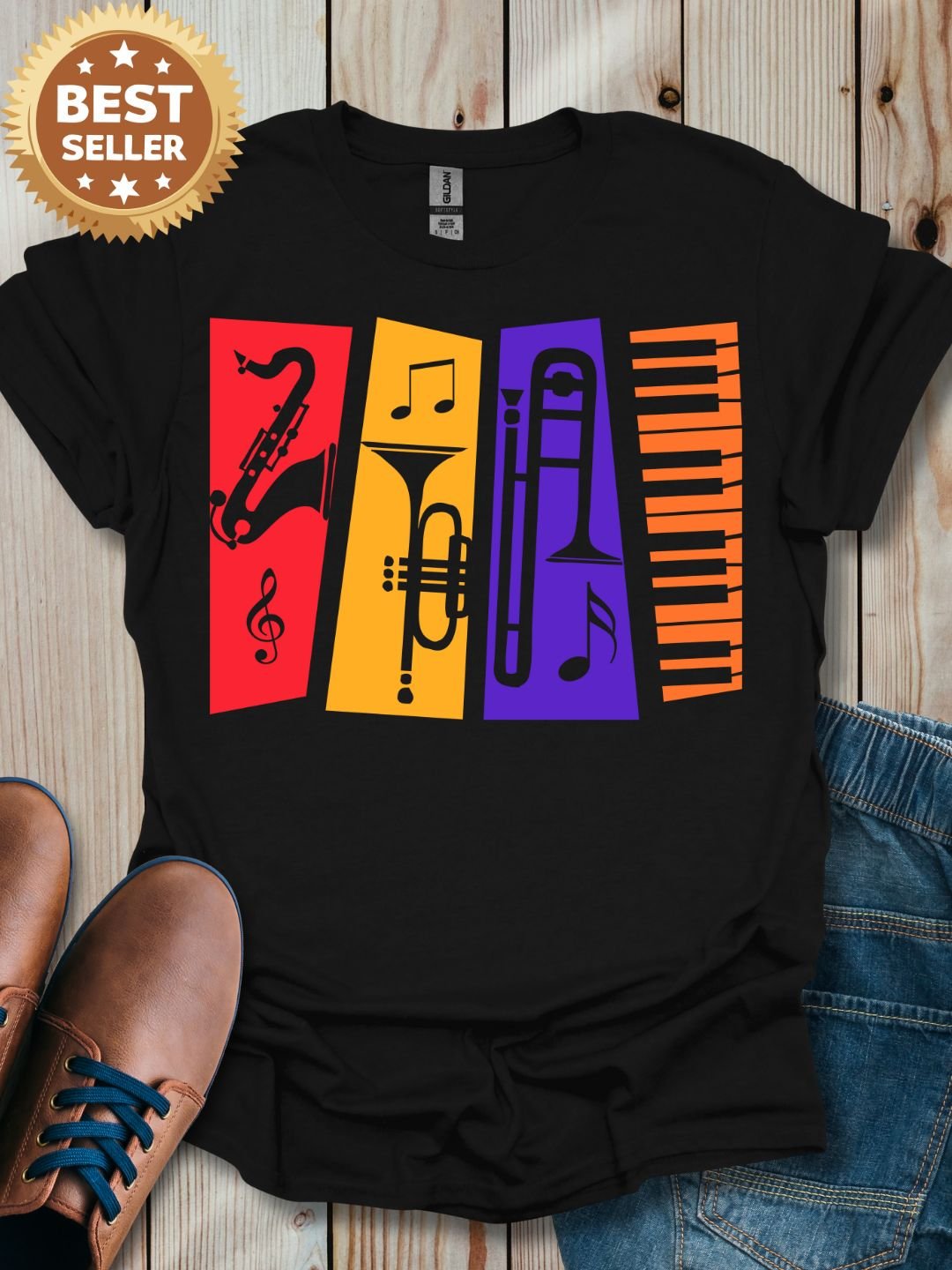Jazz Instruments T-Shirt product image (1)