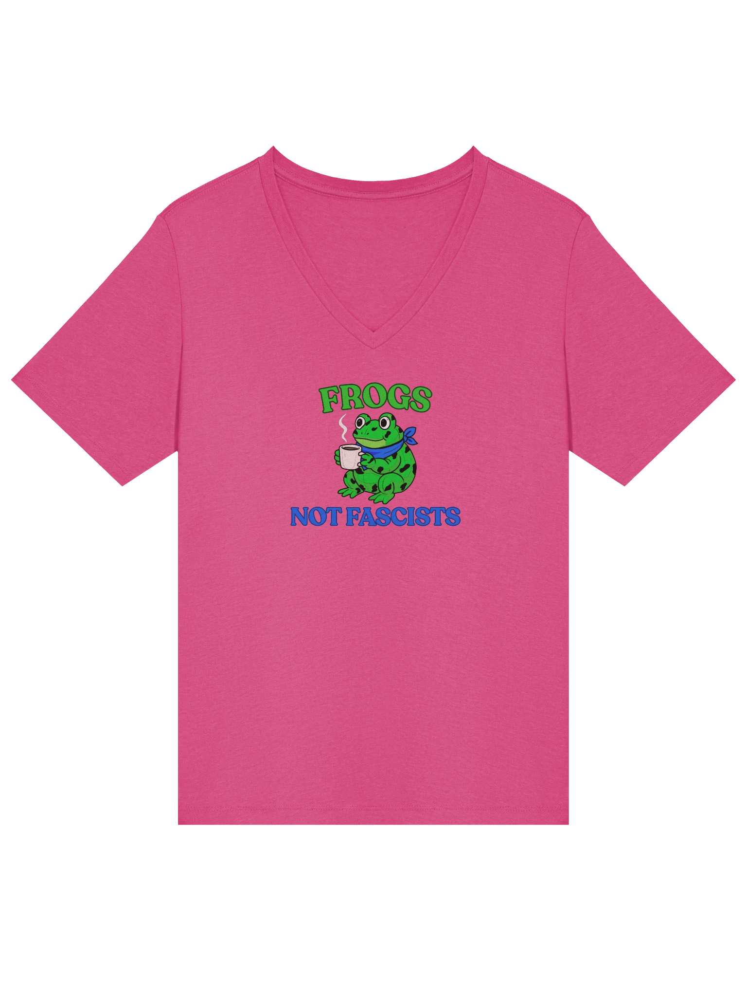 Frogs Not Fascists V-neck product image (20)