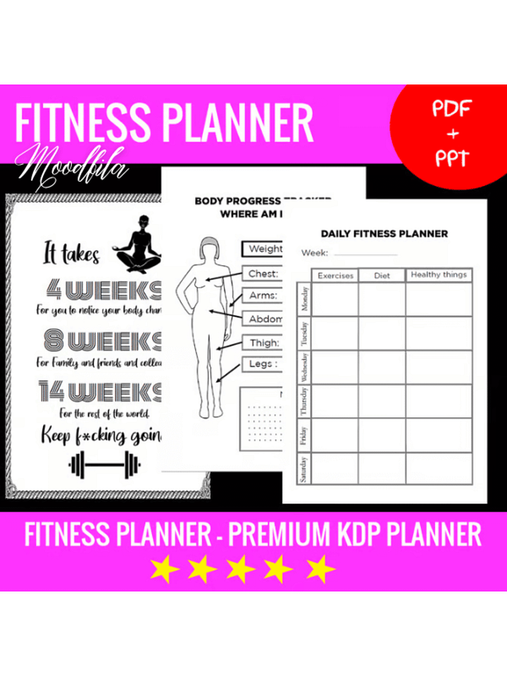 Fitness and Diet Planner for Women - KDP Interior product image (1)