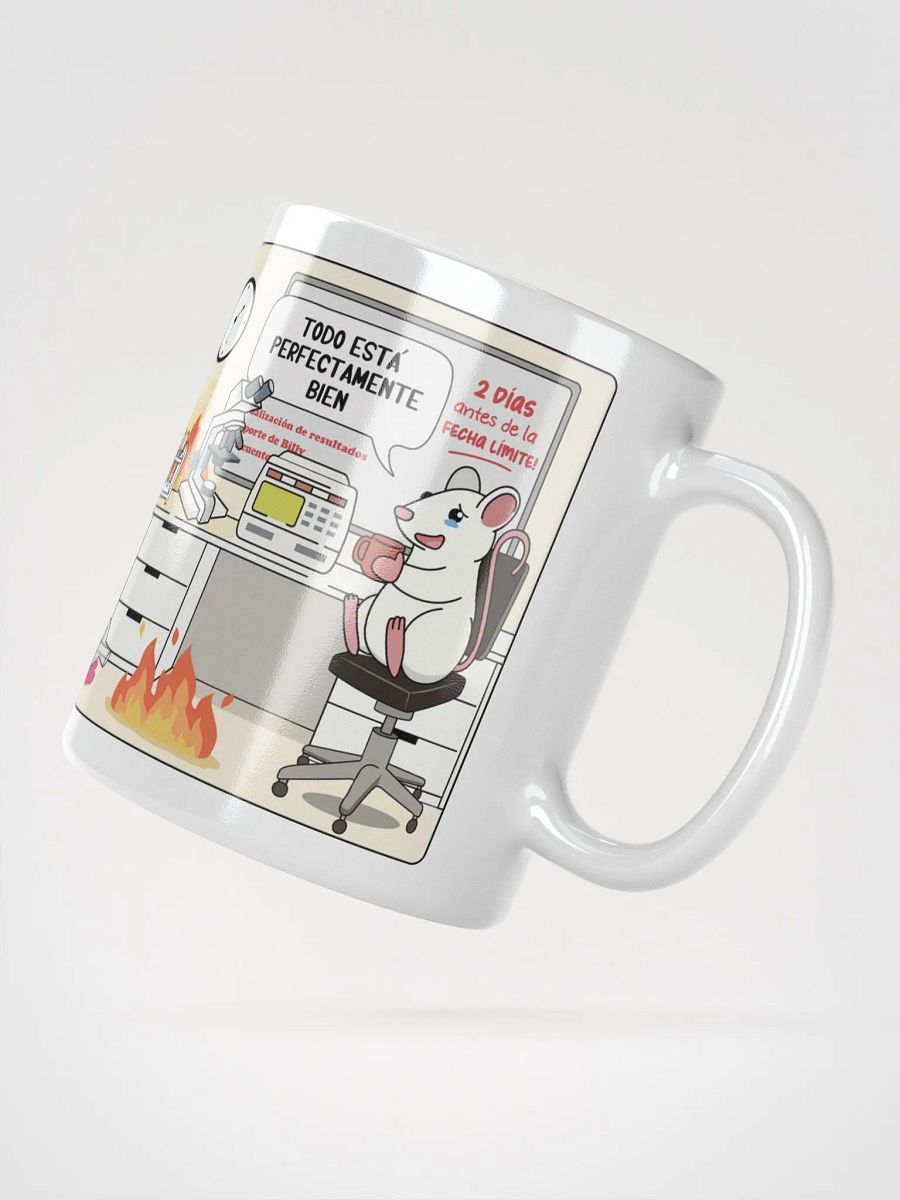 "Laboratorio en llamas" (SPANISH) Ceramic mug product image (3)