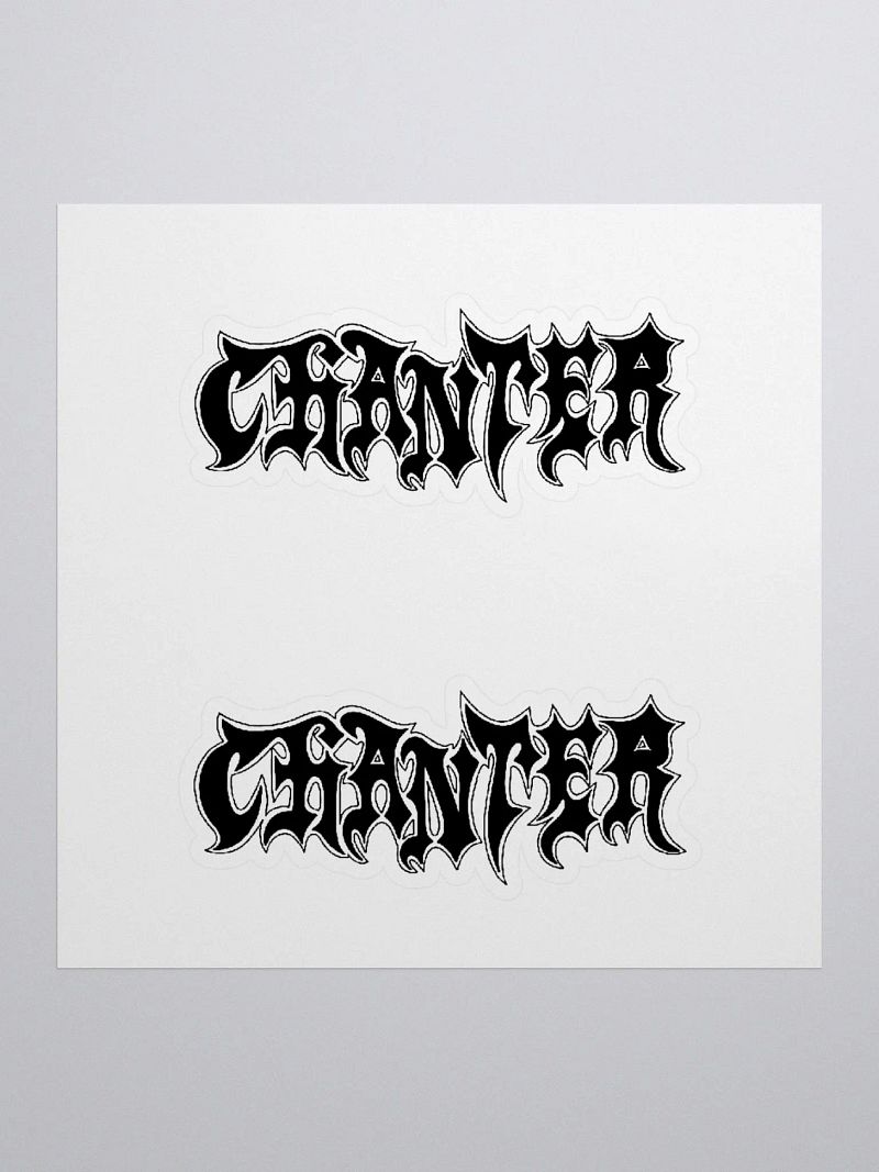 2 Black Chanter Logo Kiss Cut Stickers