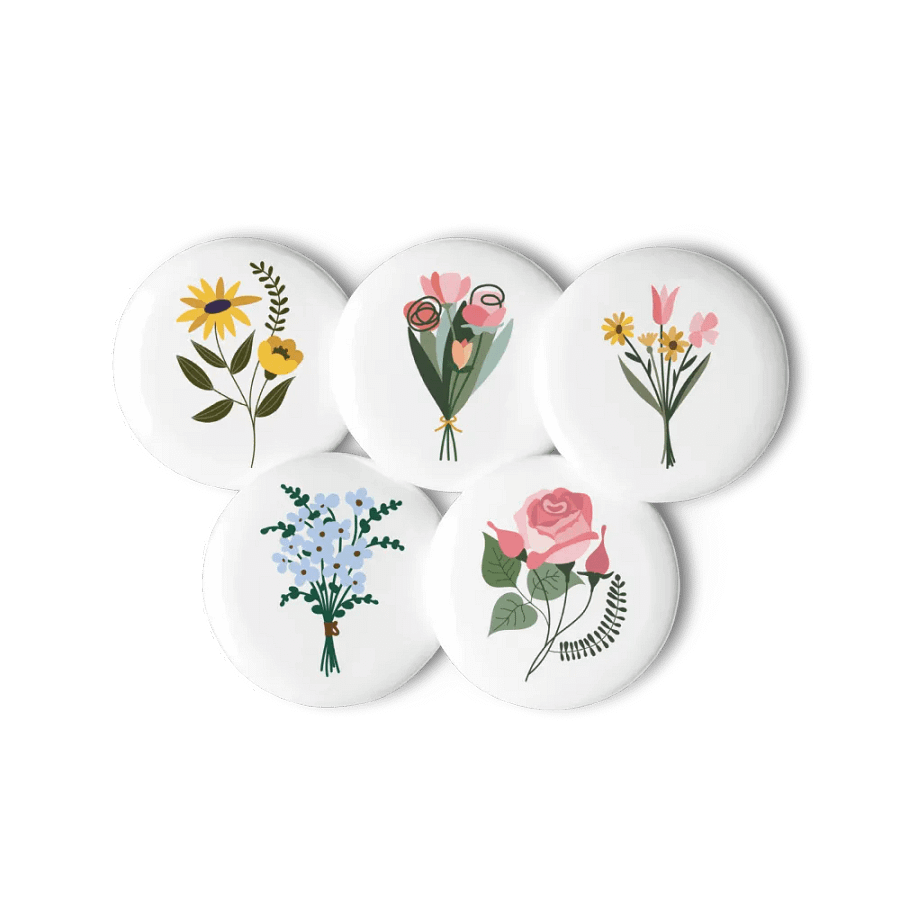 Set of Pin Buttons (floral) product image (11)
