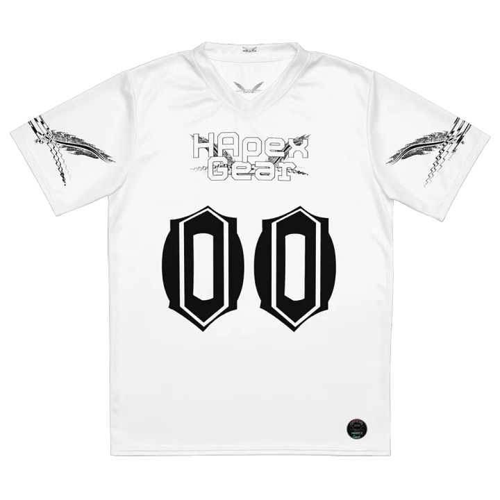 Capital Duranleau - White - Recycled Unisex Sports Jersey - White HApex Gear Black Logo product image (2)