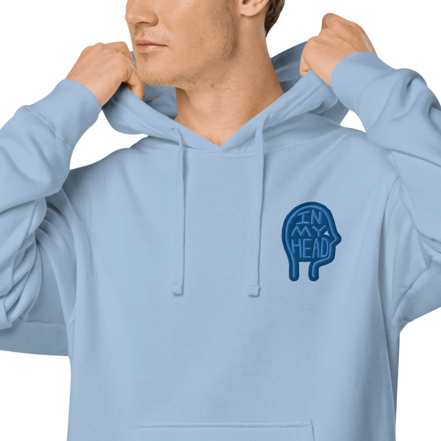 In My Head (L.C. creek design) embroidered pigment hoodie product image (7)