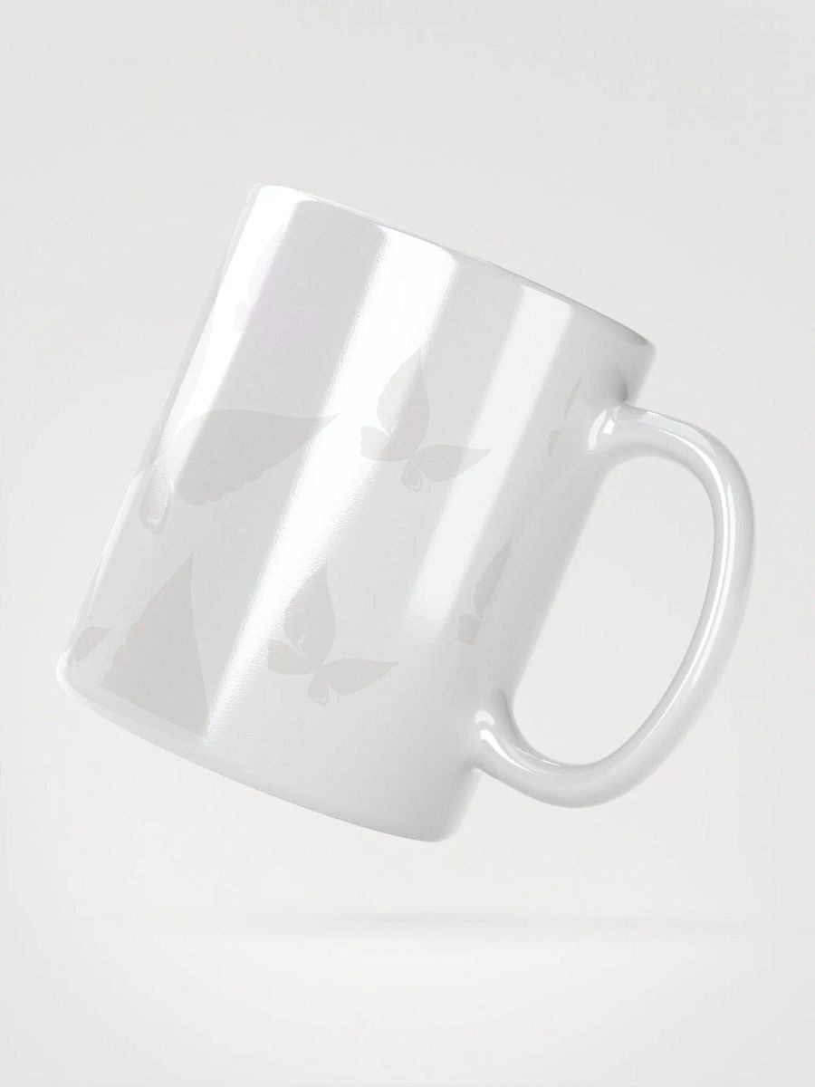 White Butterfly Glossy Mug product image (5)