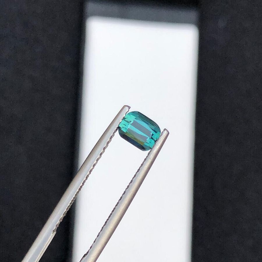 BLUE INDICOLITE TOURMALINE FOR RING CUSHION CUT GEMSTONE WIRE WRAPPING, 0.65 CRT product image (4)