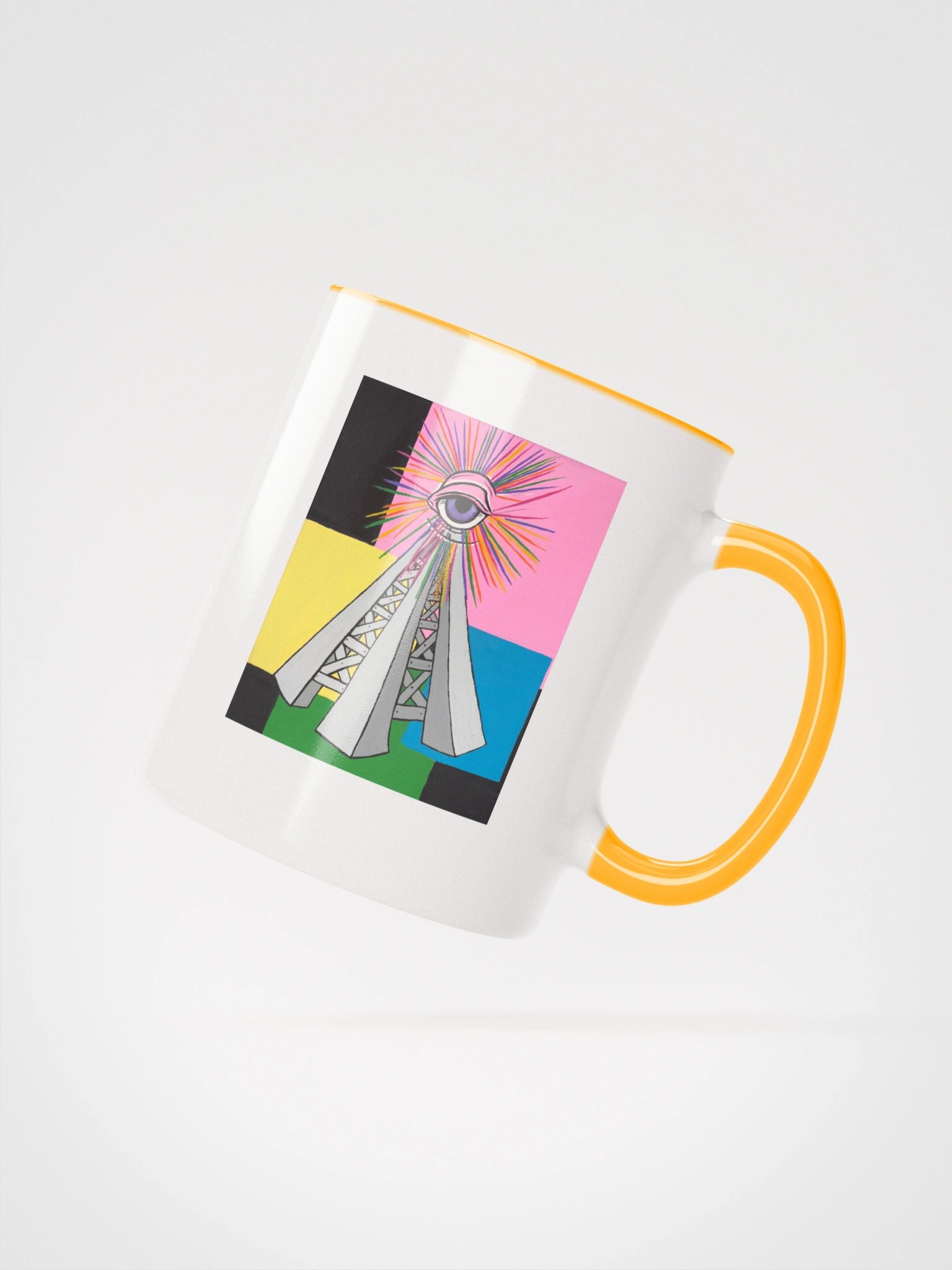 Yellow PWR Radio Tower Mug product image (2)