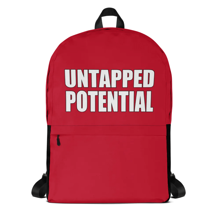 Untapped Potential Red Large Print Back Pack product image (1)