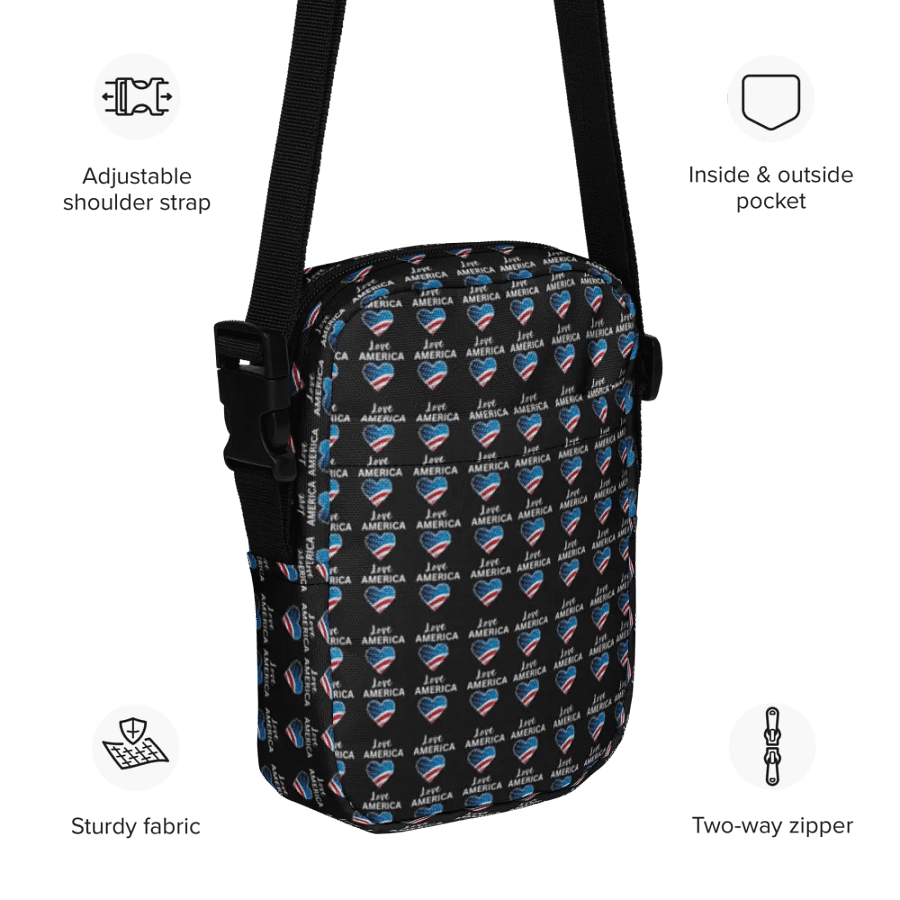 love America All-Over Crossbody Bag for all american men woman moms dads product image (11)