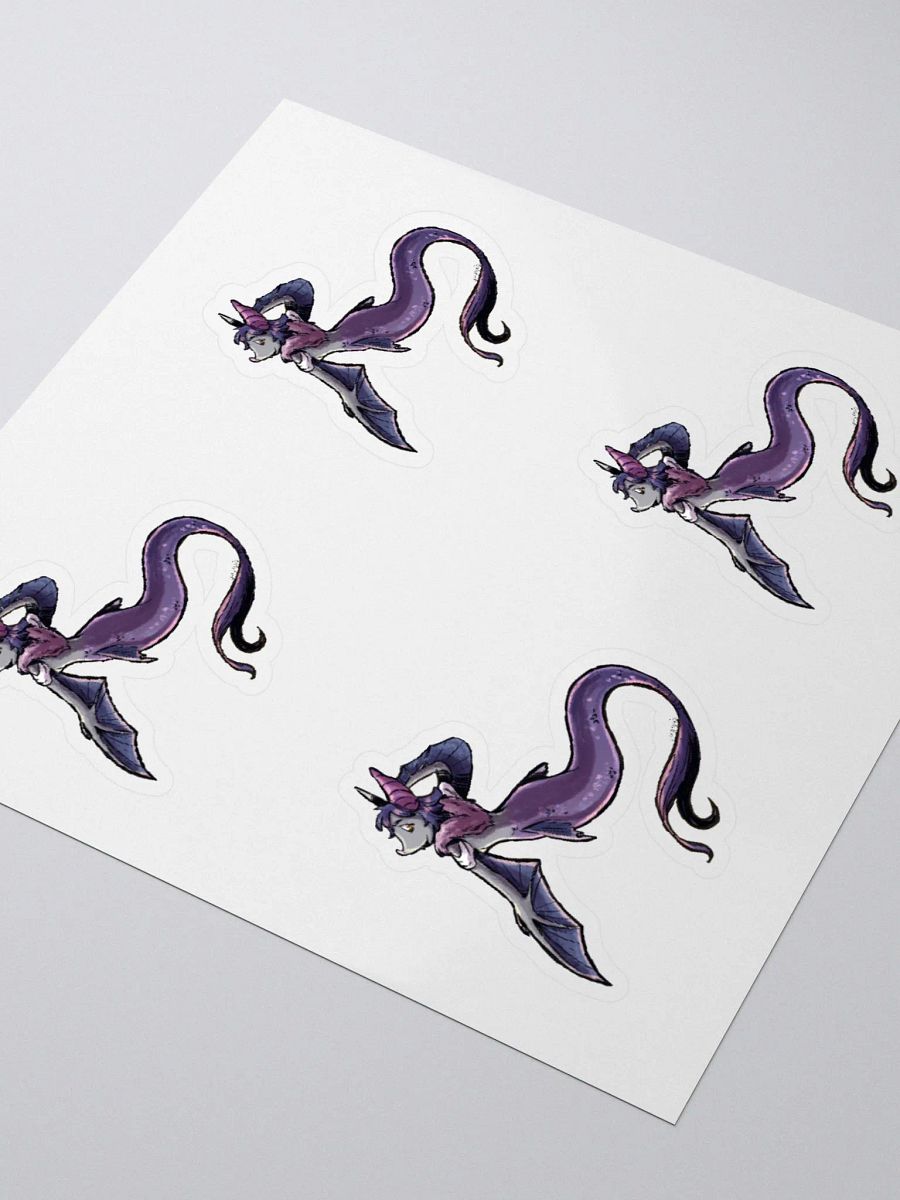 Bat Mermaid Fantasy Sticker - Whimsical Ocean Art Decal product image (3)