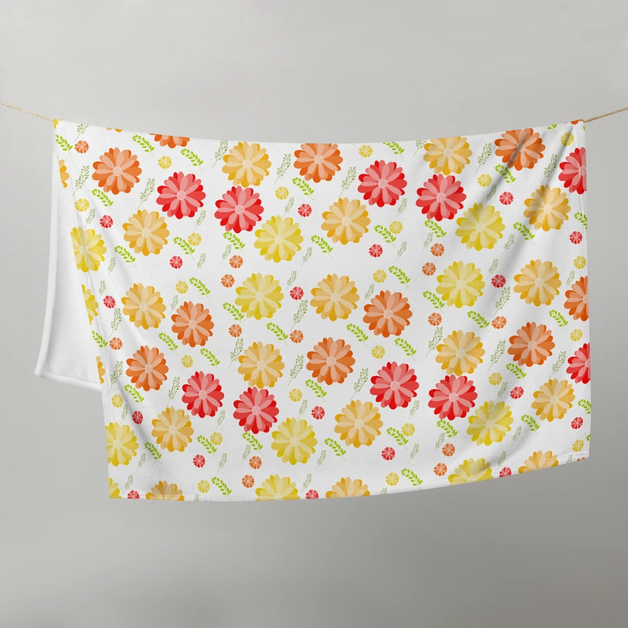 Orange Floral Blanket product image (10)