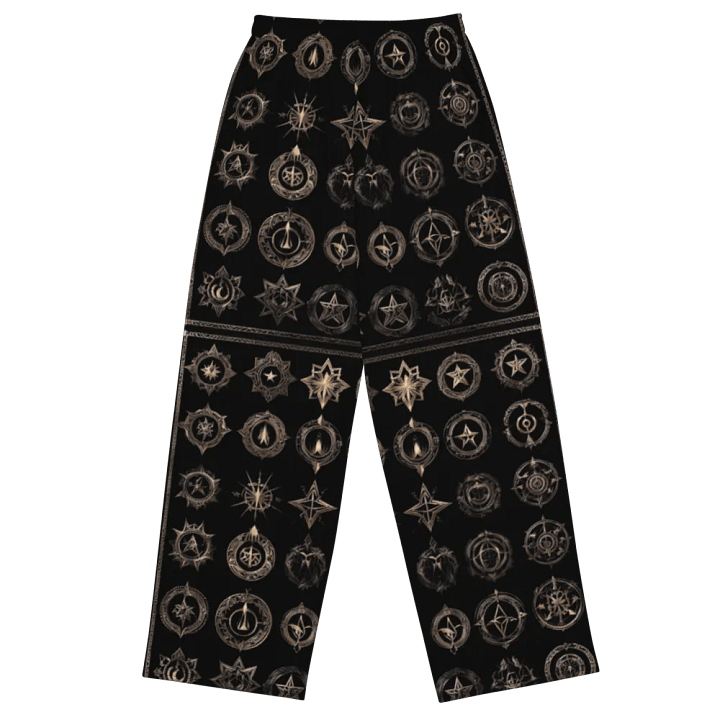 Black & Gold Symbology Lounge Pants product image (1)