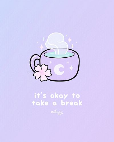 it’s okay to take a break 🍵💜

With this illustration I’m starting my little summer break.
See you in July! ^-^/
.
.
My webshö...