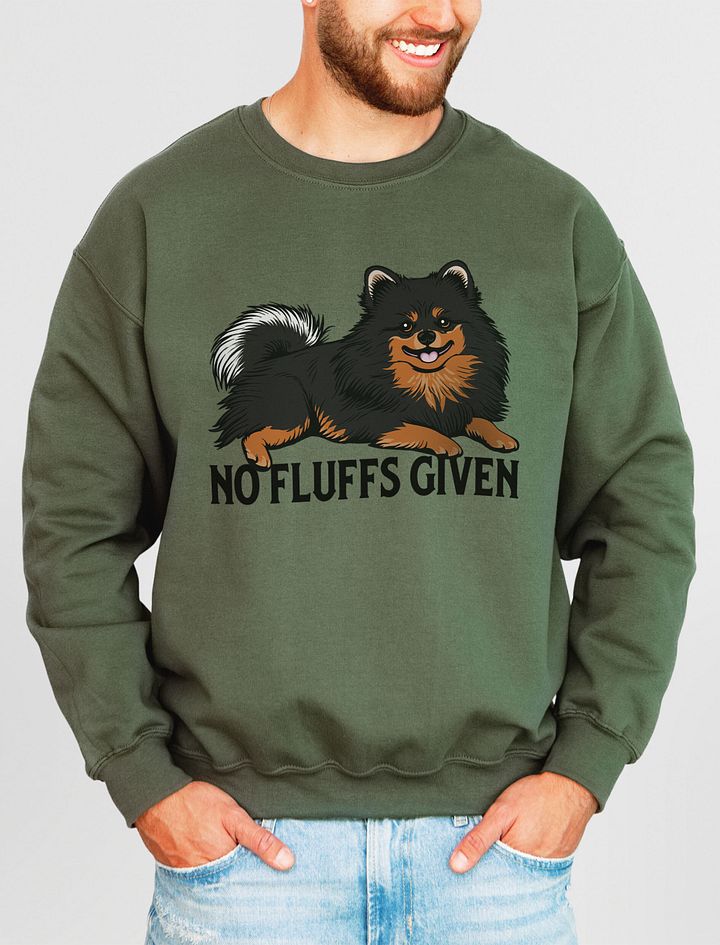 No Fluffs Given Sweatshirt of a Pomeranian(Tricolor) | Funny Shirt for Pomeranian Paw-rents product image (13)
