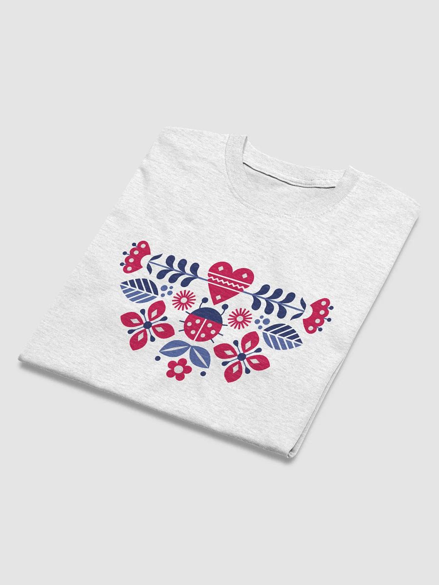 Folk-Floral Heart Symmetry T-Shirt product image (39)
