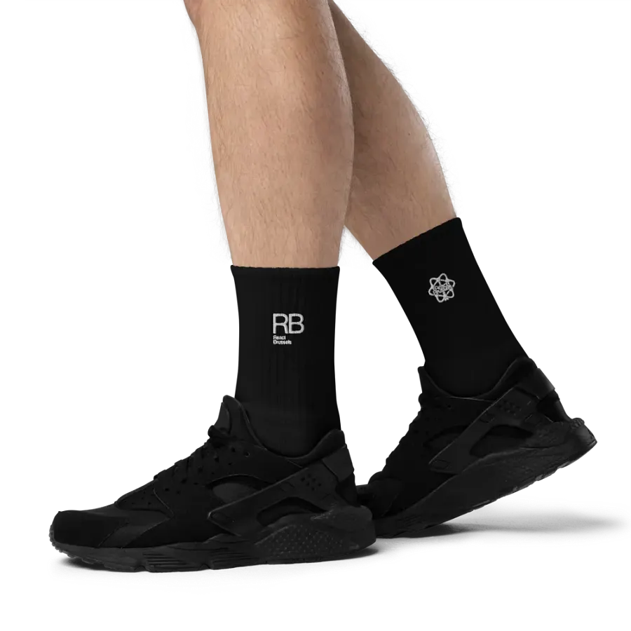 BR Embroidered Socks in Black product image (6)