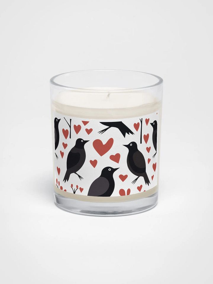 🌙 Enchanting Black Birds & Red Hearts Soy Candle 🕯️ product image (1)
