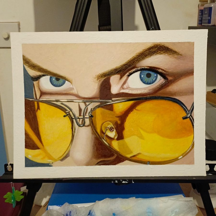 ETHEREAL GAZE | ACRYLIC PORTRAIT PAINTING product image (4)