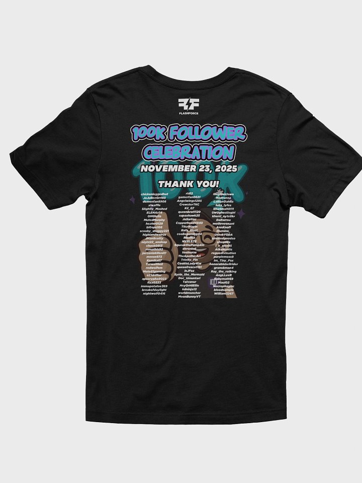 FlashForce 100k Twitch Celebration Shirt product image (2)