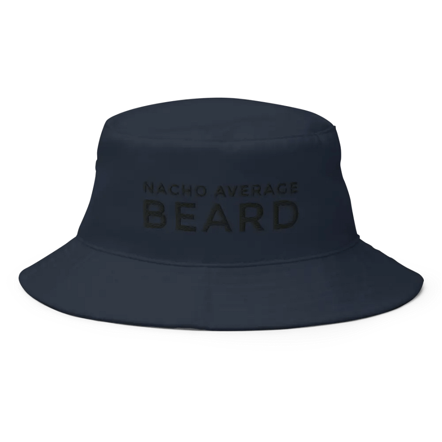 Nacho Average Beard Navy Bucket Hat (Black Embroidery) product image (1)
