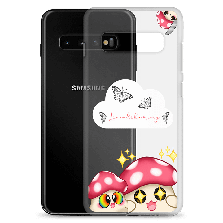 Shroomy Butterfly clear Samsung case product image (2)