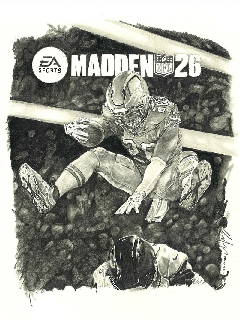 Madden 26 Cover Drawing Print