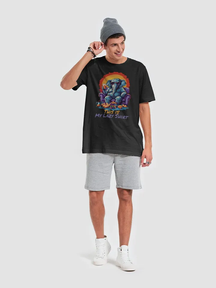 This is My Lazy Shirt - Funny Elephant Lounge T-Shirt with Sunglasses on Bella Canvas 3001 Super Soft Tee product image (2)