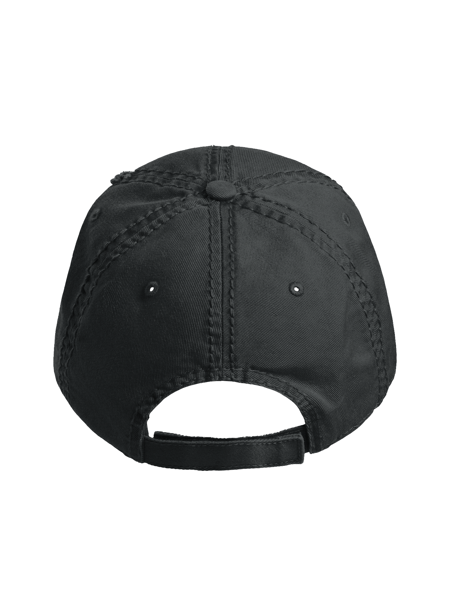 Embroidered Wave Rider Otto Distressed Dad Hat (Blackout) product image (4)