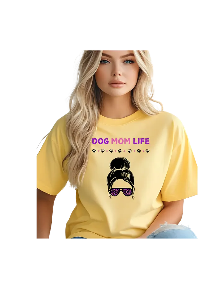 Dog Mom Life - Cool Lady in Cheetah Sunglasses Comfort Colors T-Shirt product image (1)