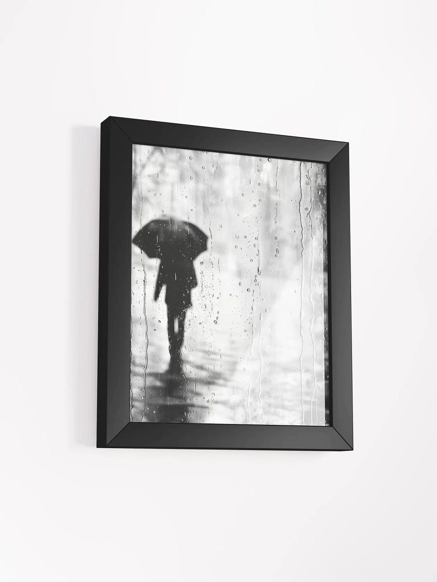 Monochrome Melody - Rainy Abstract Framed Poster product image (24)