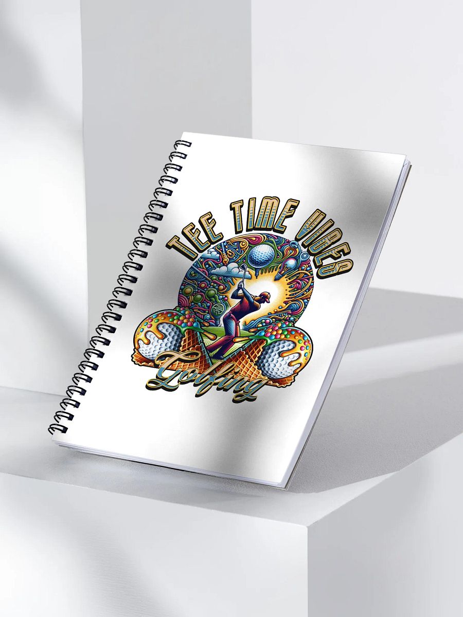 Tee Time Vibes Golfing Vibrant Dreams Spiral Notebook product image (3)