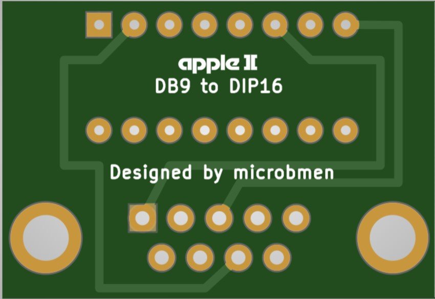 Apple II Joystick Port Adapter - DB9 to DIP16 product image (4)