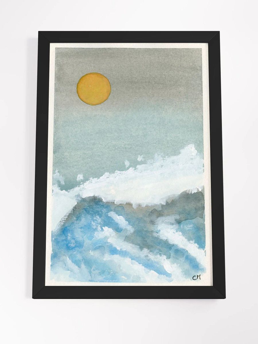Wave: Watercolor Landscape Framed Poster product image (4)